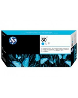 New HP 80 - C4821A Cyan DesignJet Printhead and Printhead Cleaner